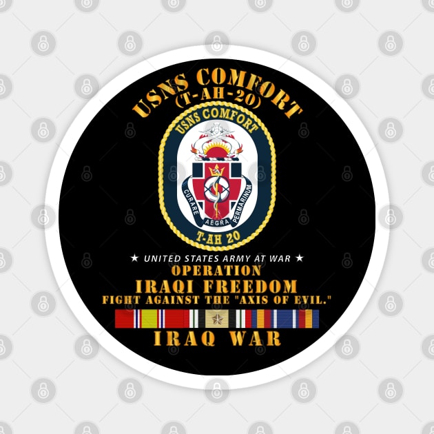 USNS Comfort - Fight Against Axis of Evil - w Iraq SVC Ribbons - OIF Magnet by twix123844